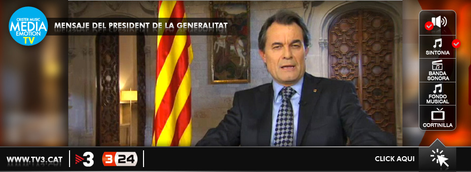Mensaje del President de la Generalitat (tv3)